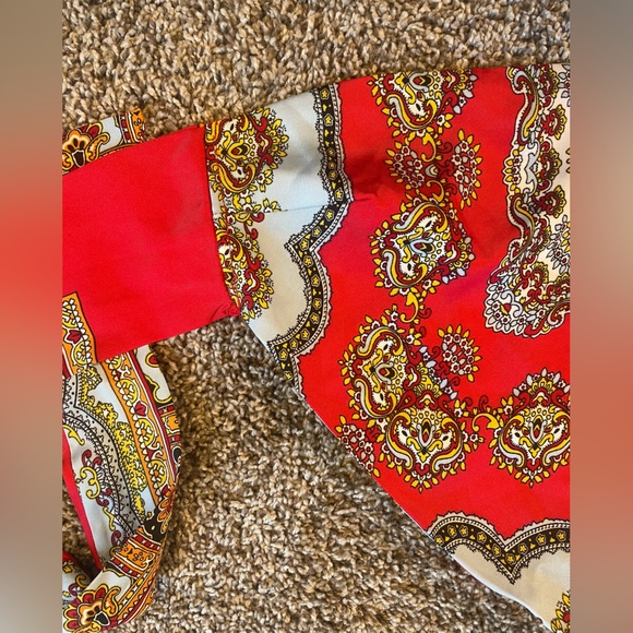 Nasty Gal Strapless Silky Bandana/Scarf Top W Sz 10 Ties in Back - Picture 7 of 9